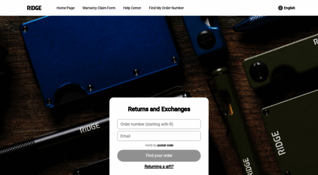 ridgewallet.returnscenter.com