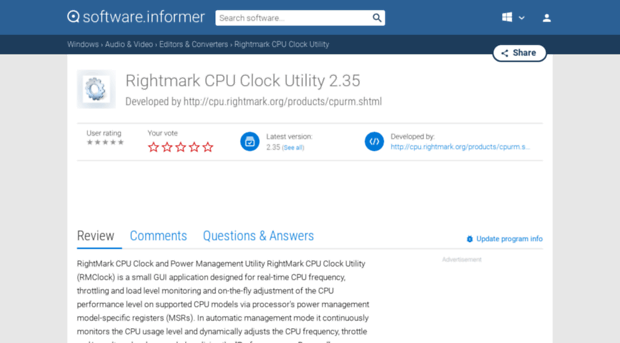 rightmark-cpu-clock-utility.software.informer.com