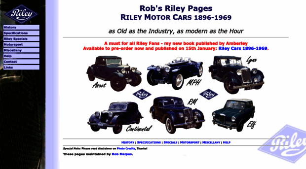 rileyrob.co.uk - Rob's Riley Pages - Riley Moto... - Riley Rob