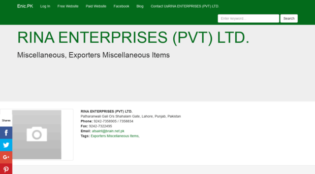 rinaenterprisespvtltd.enic.pk