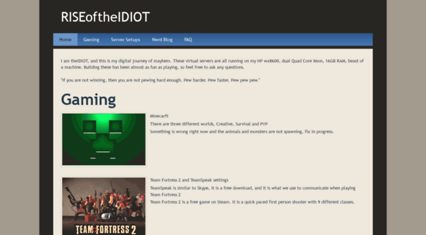 riseoftheidiot.com