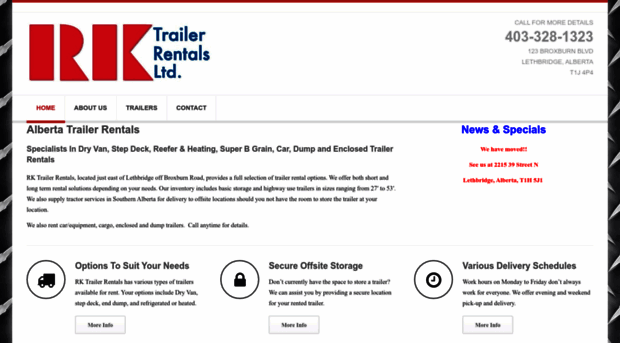 rktrailerrentals.com