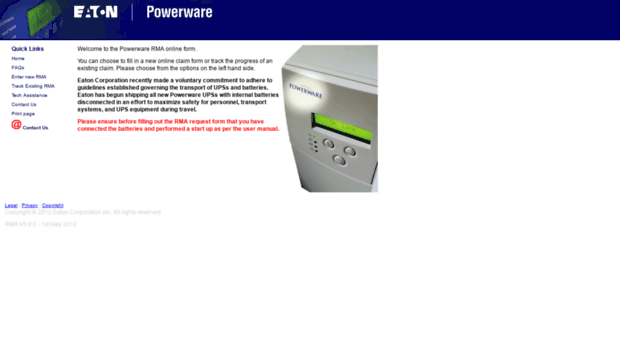rma.powerware.com