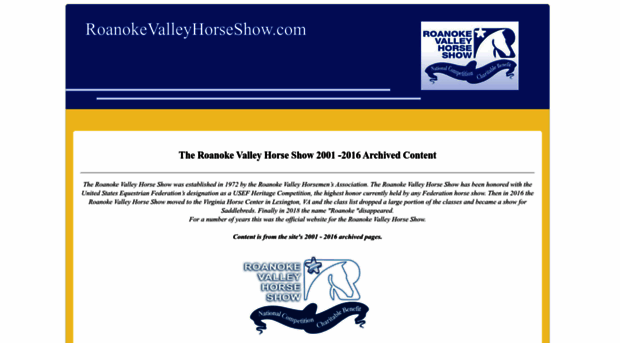 roanokevalleyhorseshow.com