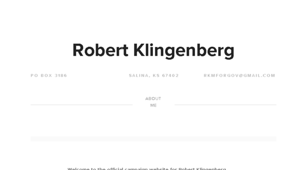 robertklingenbergforgovernor.com