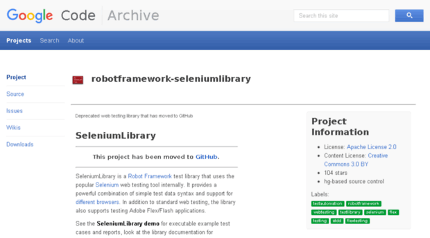 robotframework-seleniumlibrary.googlecode.com