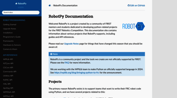 robotpy.readthedocs.io