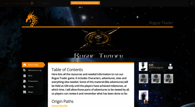 roguetraderambition.obsidianportal.com