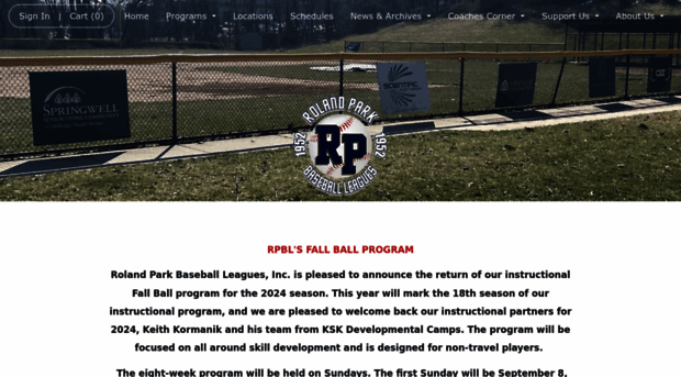 rolandparkbaseball.com