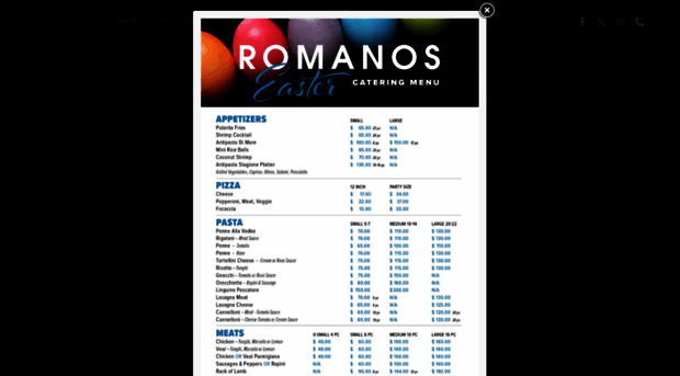 romanoscuisine.com