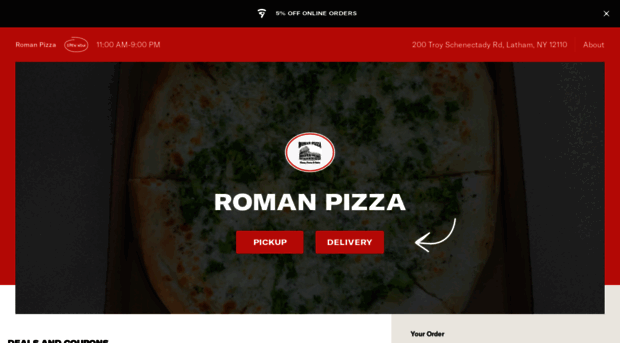 romanpizzamenu.com