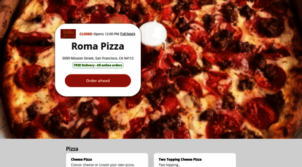 romapizzaofsanfrancisco.com