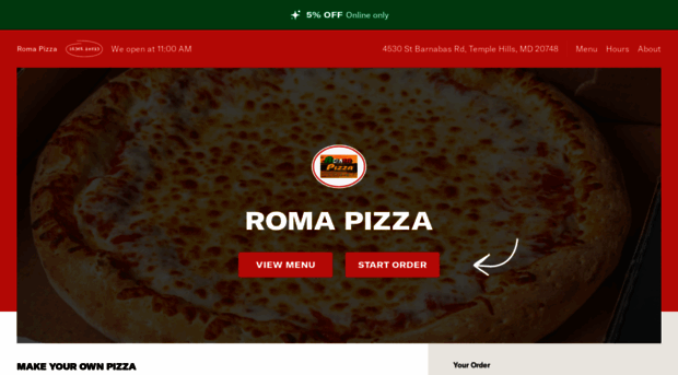 romapizzaoftemplehills.com