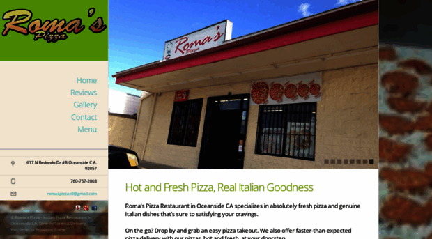 romaspizzas.com