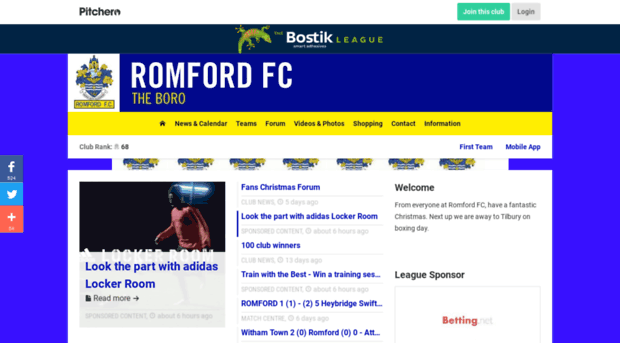 romfordfc.com