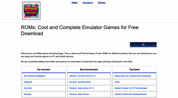 roms2000.com - ROMs: Cool and Complete for Fr... - Roms2000