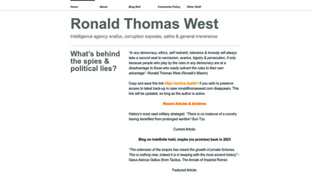 ronaldthomaswest.com