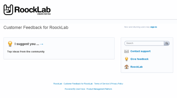 roocklab.uservoice.com