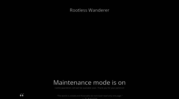 rootlesswanderer.com