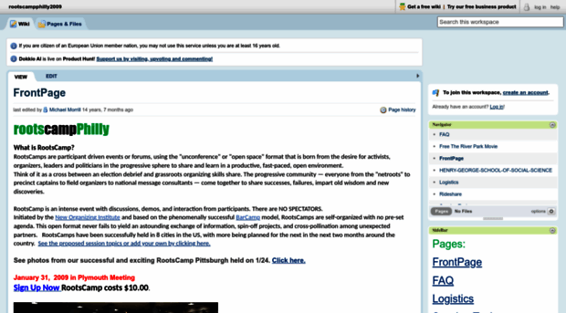 rootscampphilly2009.pbwiki.com