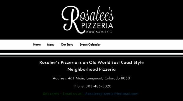 rosaleespizzeria.com