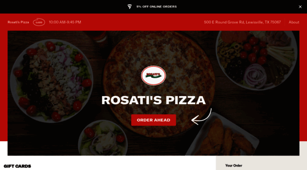 rosatispizzalewisville.com