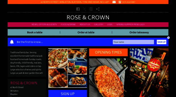 roseandcrownwinlaton.co.uk