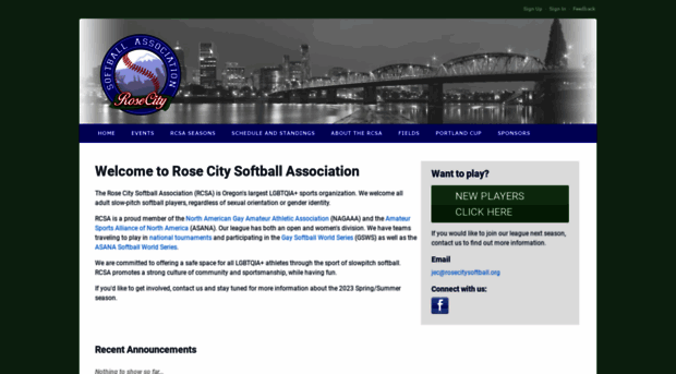 rosecitysoftball.org