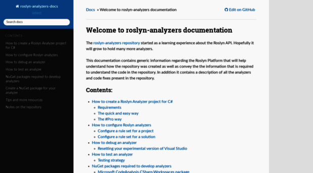 roslyn-analyzers.readthedocs.io