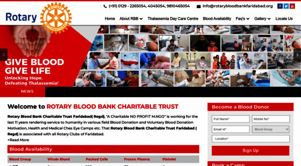 rotarybloodbankfaridabad.org