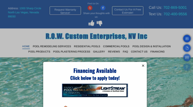 rowcustompools.com