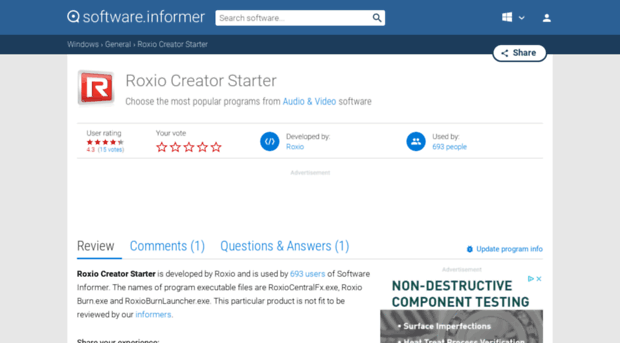 roxio-creator-starter.software.informer.com