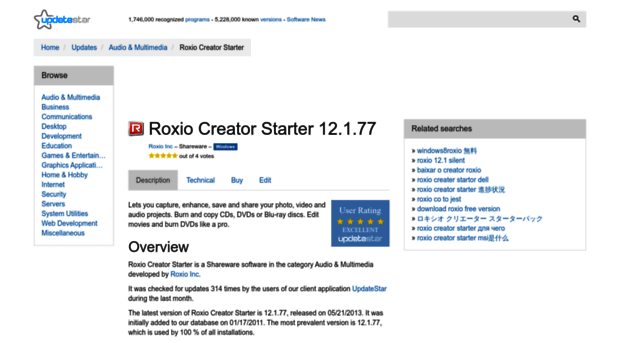 roxio-creator-starter.updatestar.com