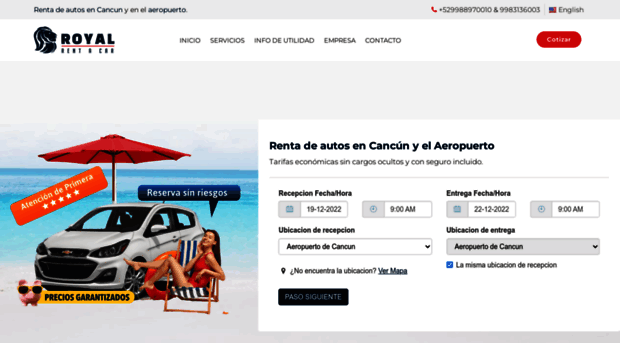 royalrentacarcancun.com