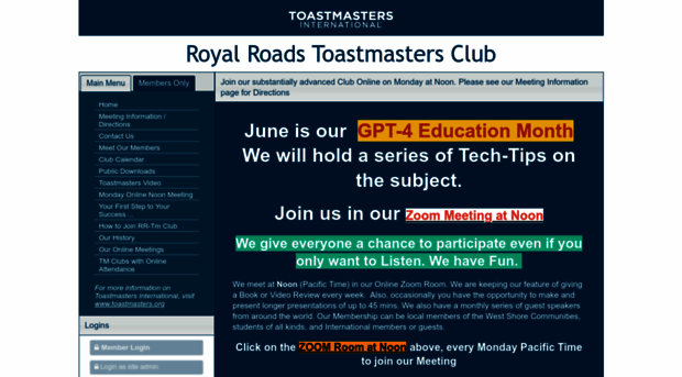 royalroads.toastmastersclubs.org