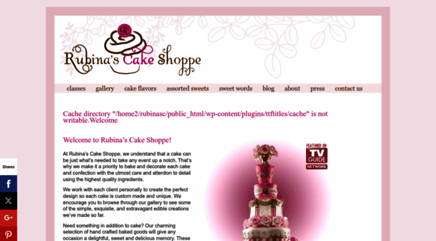 rubinascakeshoppe.com