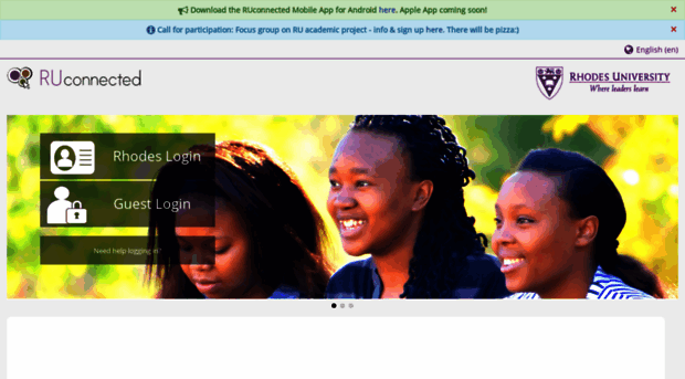 ruconnected.ru.ac.za - RUconnected: Log in to the sit... - RUconnected Ru