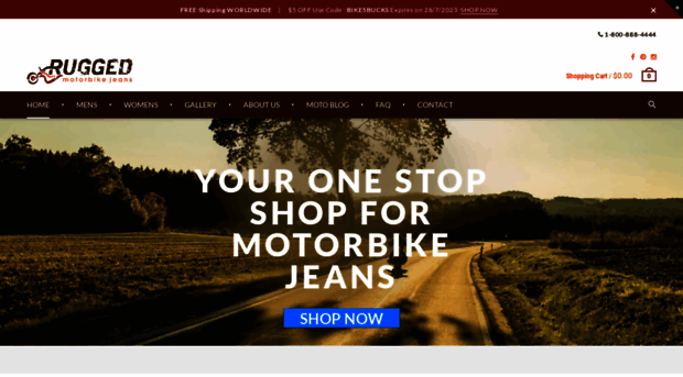 ruggedmotorbikejeans.com