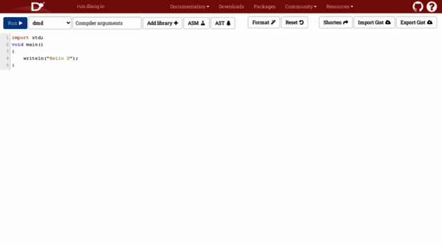 run.dlang.io
