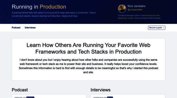 runninginproduction.com