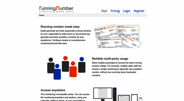 runningnumber.com