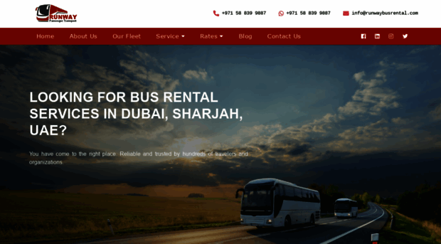 runwaybusrental.com