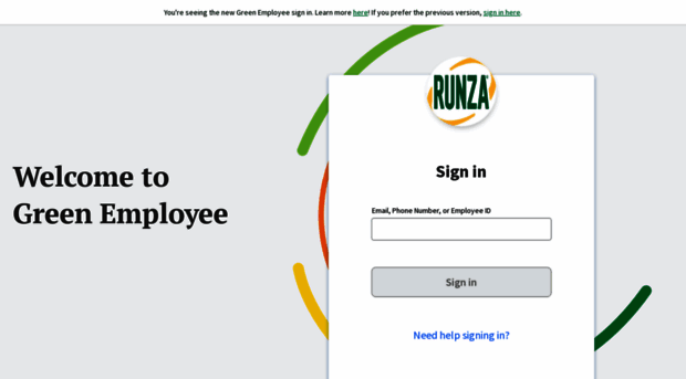 runza.greenemployee.com