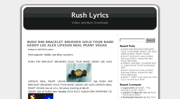 rushlyrics.com