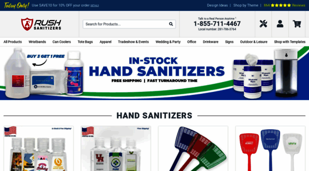 rushsanitizers.com