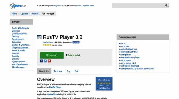 rustv-player.updatestar.com