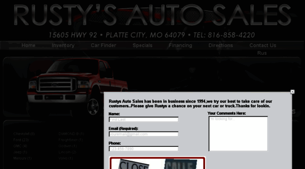 rustysautosales.com