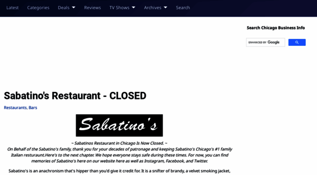 sabatinosrestaurantchicago.com