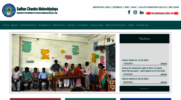 sadhanchandramahavidyalaya.org