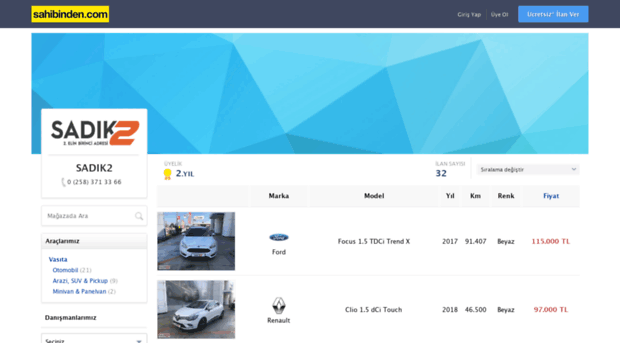 sadikogullariotomotiv.sahibinden.com